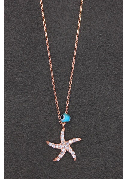 Deniz Yıldızı Rose Gümüş Kolye (Tgk0189)