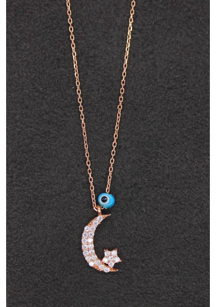 Ayyıldız Rose Gümüş Kolye (Tgk0195)