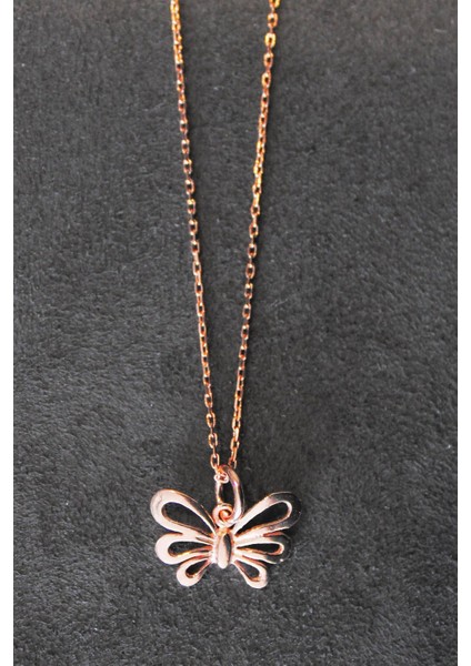 Kelebek Rose Gümüş Kolye (Tgk0300)