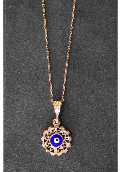 Nazarlı Rose Gümüş Kolye (Tgk0327)