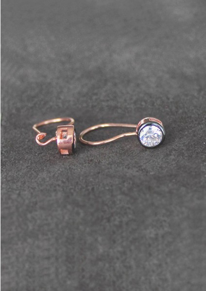 Telli Tektaş Rose Gümüş Küpe (Tgp0084)