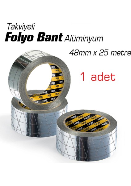 Takviyeli Aliminyum Folyo Bant 48 mm x 25 Mt 010051