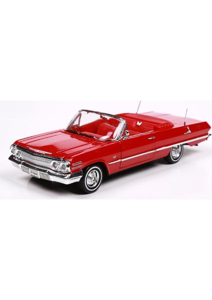 Chevrolet Impala 1963-1.24 Ölçek Kırmızı