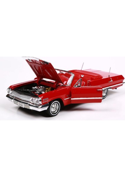 Chevrolet Impala 1963-1.24 Ölçek Kırmızı