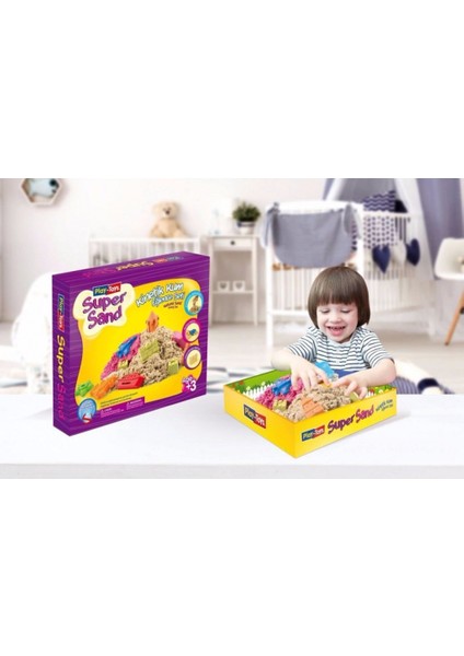 Super Sand Kinetik Kum Eğlence Seti 500 Gr + 6 Kalıp fırsatları