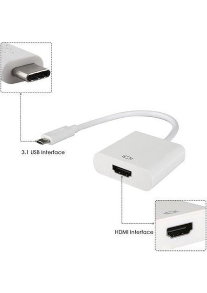Type-C Hdmi Dişi Bağlantı Adaptörü