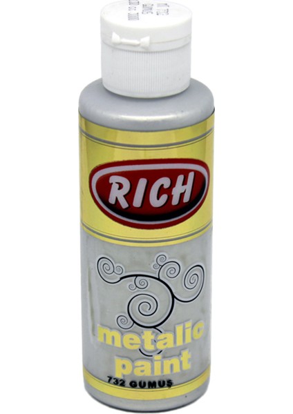 Metalik Akrilik Boya 130Cc. N:732 Gümüş