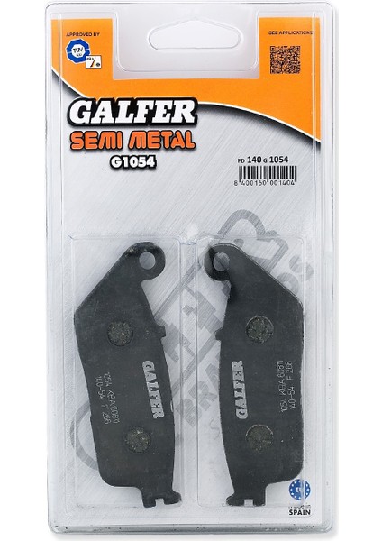 FD140G1054 (FA196V) Yarı Metalik Motosiklet Fren Balatası