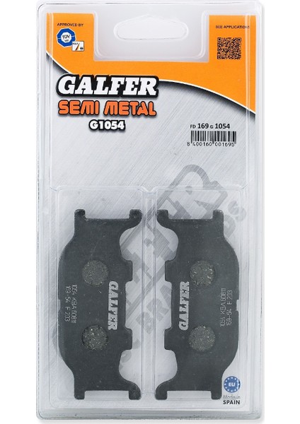 FD169G1054 (FA199V) Yarı Metalik Motosiklet Fren Balatası