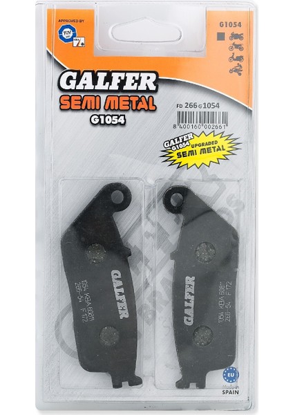 FD266G1054 (FA142V) Yarı Metalik Motosiklet Fren Balatası