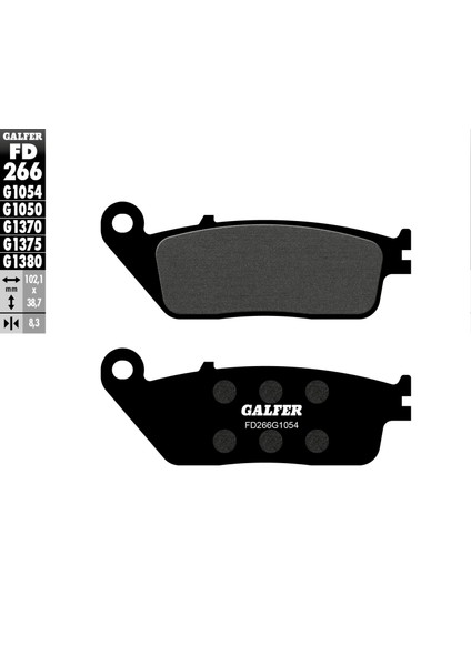 FD266G1054 (FA142V) Yarı Metalik Motosiklet Fren Balatası fiyatları