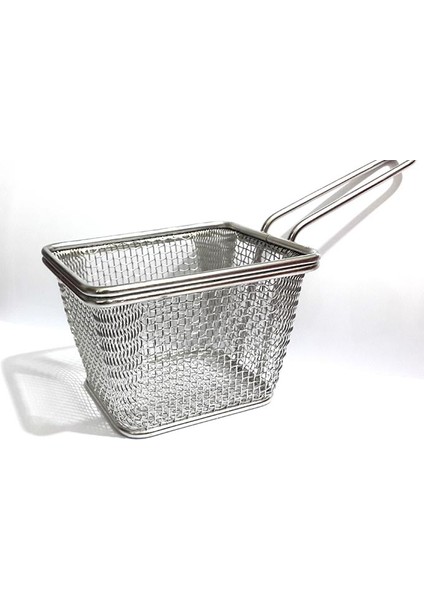 Paslanmaz Mini 10 x 8 x 7 Kare Fritöz Sepeti