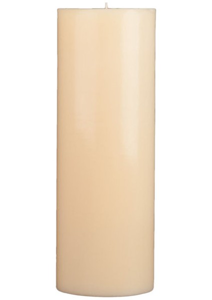10X30 Krem Silindir Mum