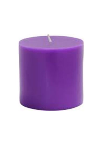 7X7 Mor Silindir Mum