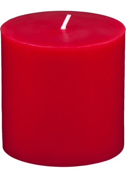 7X7 Kırmızı Silindir Mum
