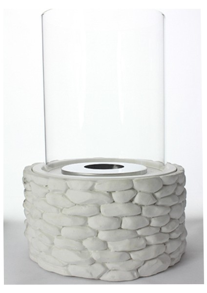 Beyaz Ethanol Şömine Masa Tipi