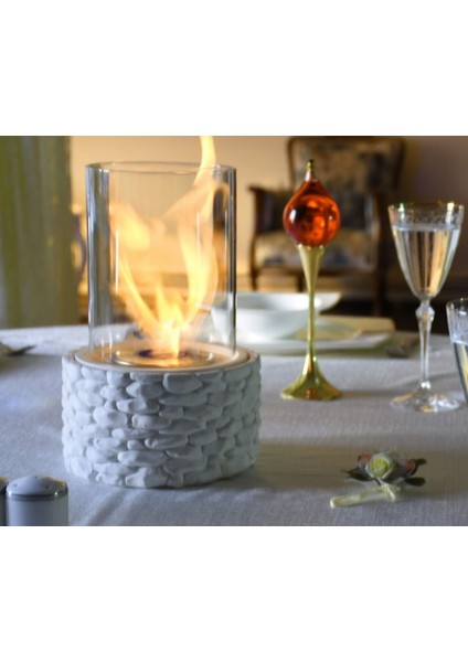 Beyaz Ethanol Şömine Masa Tipi fiyatları