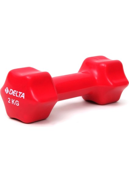 2 Kg x 1 Adet Deluxe Pvc Kaplama Kırmızı Demir Dambıl