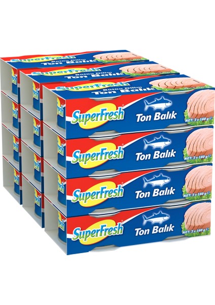 SuperFresh Ton Balığı Ayçiçek Yağlı 160 gr x 24 Adet