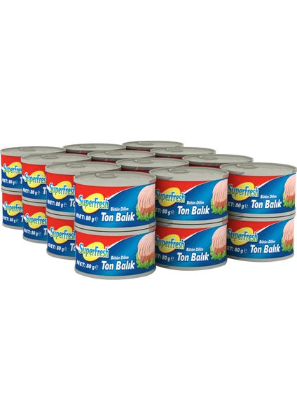 SuperFresh Ton Balığı Ayçiçek Yağlı 80 gr x 24 Adet