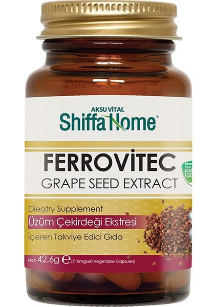 Ferrovitec Üzün Çekirdeği Ekstresi 710 mg 60 Kapsül