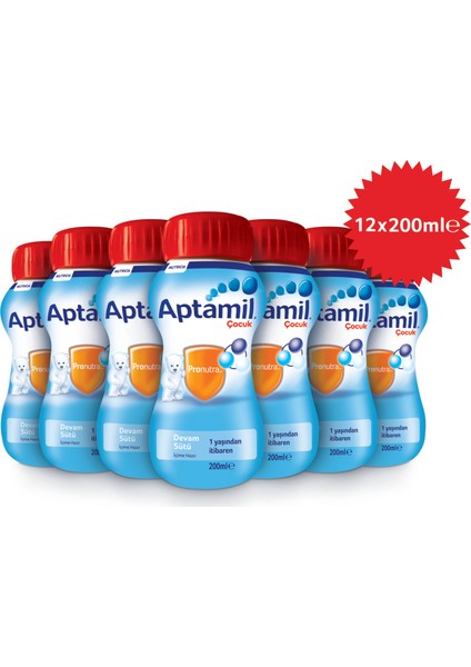 Çocuk Sıvı Devam Sütü 1 Yaş+ 200 ml - 12'li