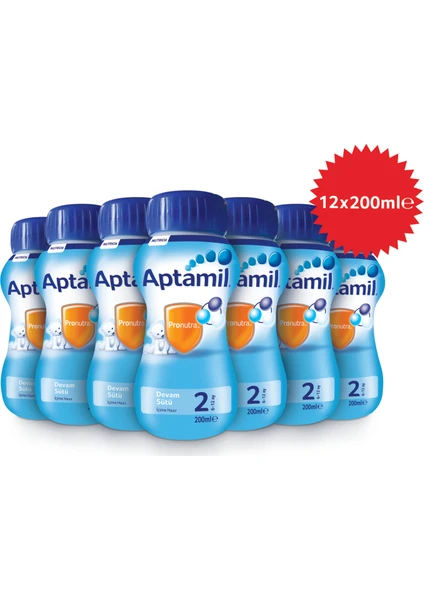 Çocuk Sıvı Devam Sütü 6-12 Ay 200 ml - 12'li