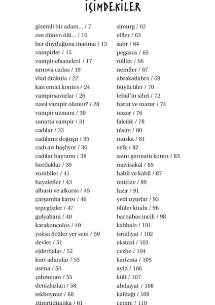 Vampirler, Cadılar, Hayaletler ve Başka Bilinmeyenler