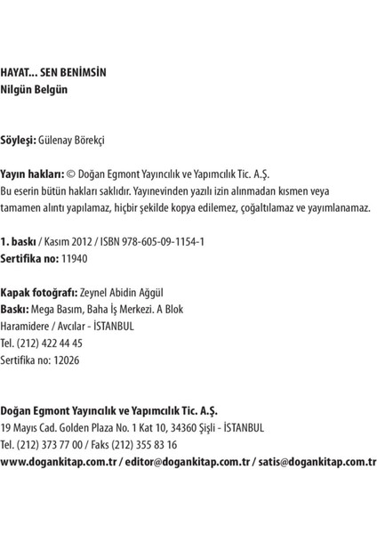 Hayat Sen Benimsin - Nilgün Belgün