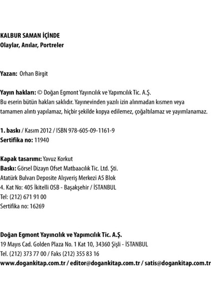 Kalbur Saman İçinde - Orhan Birgit