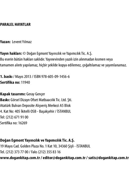 Paralel Hayatlar - Levent Yılmaz fırsatları