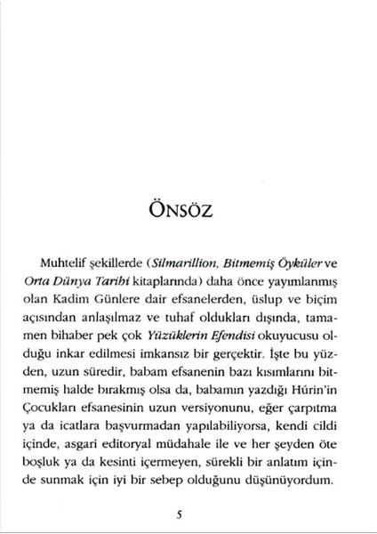 Hurin’İn Çocukları - J.R.R. Tolkien