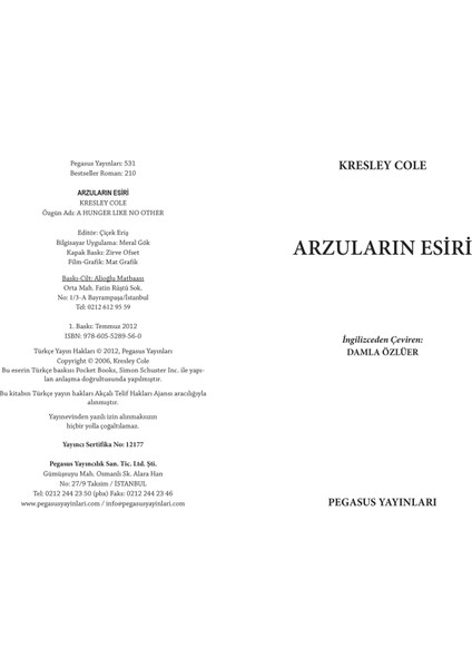 Arzuların Esiri - Kresley Cole