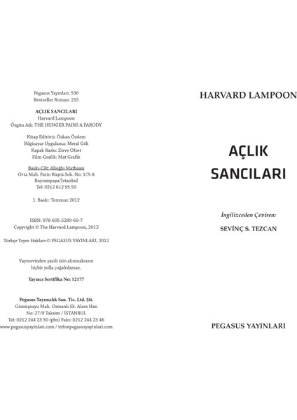 Açlık Sancıları - The Harvard Lampoon