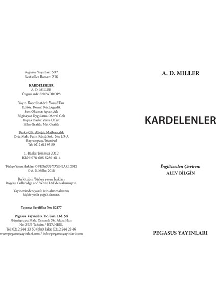 Kardelenler-A. D. Miller