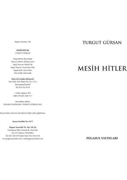 Mesih Hitler-Turgut Gürsan