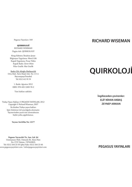Quirkoloji - Richard Wiseman