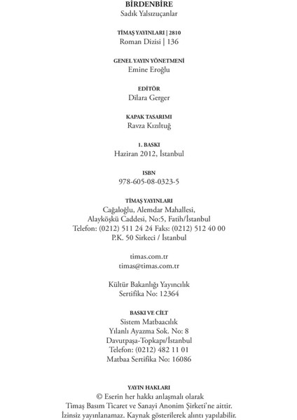 Birdenbire - Sadık Yalsızuçanlar fırsatları