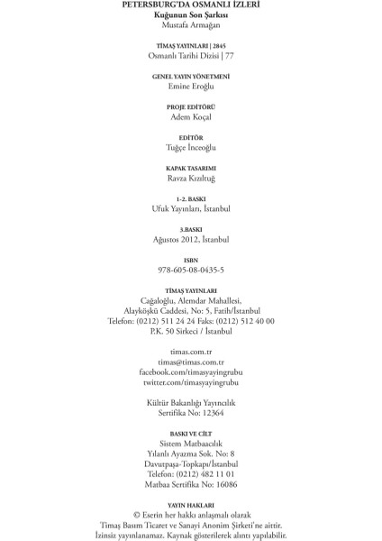 Petersburg'Da Osmanlı İzleri-Mustafa Armağan fırsatları