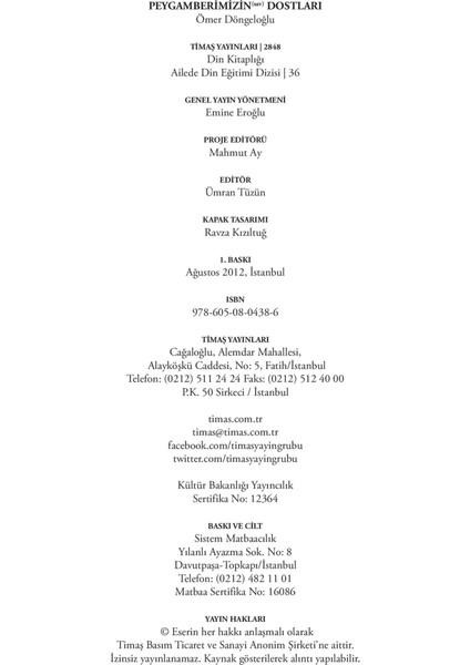 Peygamberimizin Dostları-Ömer Döngeloğlu modelleri