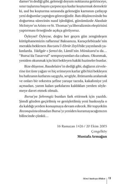 Osmanlı'yı Kuran Şehir / Bursa'ya Şehrengiz
