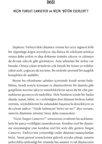 Kubbeyi Yere Koymamak - Turgut Cansever