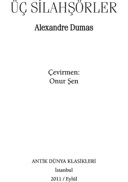 Üç Silahşörler - Alexandre Dumas