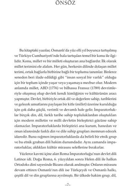 Osmanlı'dan Günümüze Ortadoğu'da Millet, Milliyet, Milliyetçilik