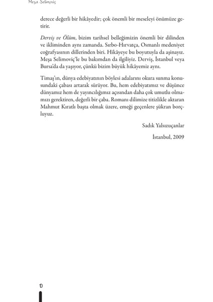 Derviş Ve Ölüm - Meşa Selimoviç