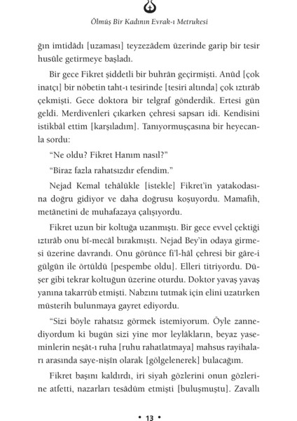 Ölmüş Bir Kadının Evrak-ı Metrukesi