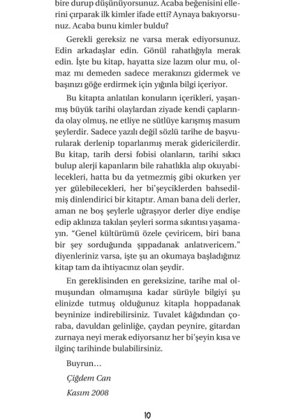 Her Bi'şeyin İlginç ve Kısa Tarihi - Çiğdem Can