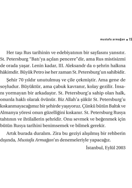 Petersburg'Da Osmanlı İzleri-Mustafa Armağan
