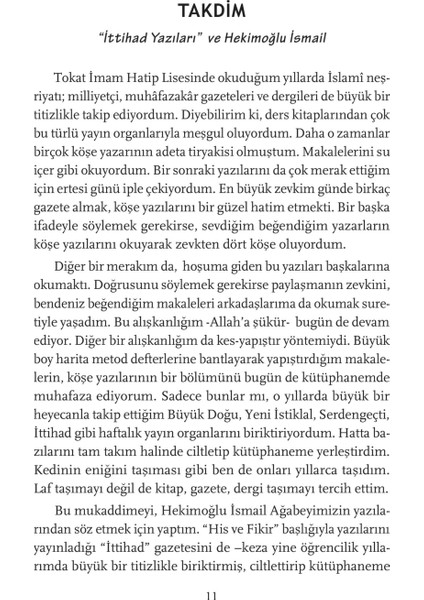 His ve Fikir - Hekimoğlu İsmail