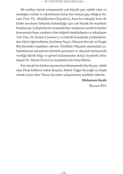 At Üstünde Selçuklular-Muharrem Kesik